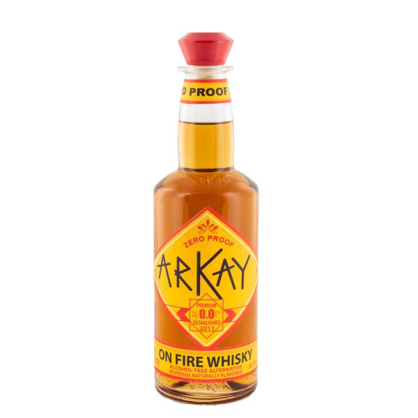 Arkay Zero Proof On Fire Whiskey Alternative 33.3 FL OZ / 1 Liter