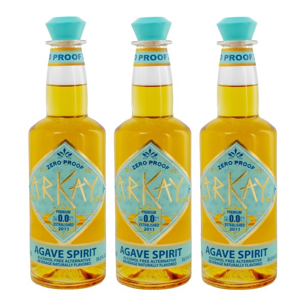 3agave Deal 12 Bottles Arkay Zero Proof Tequila/Agave Spirit Alternative 33.3 FL OZ / 1 Liter