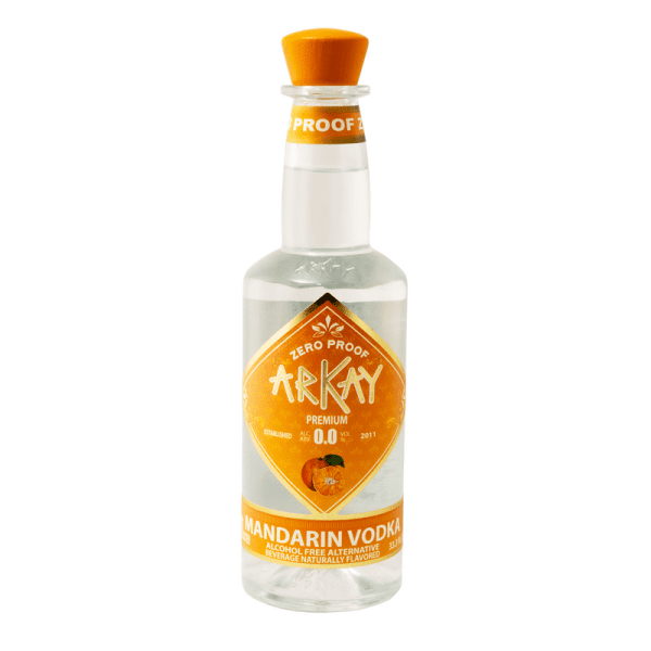 ArKay Mandarin Vodka Zero Proof Spirits 33.3 FL OZ / 1 Liter