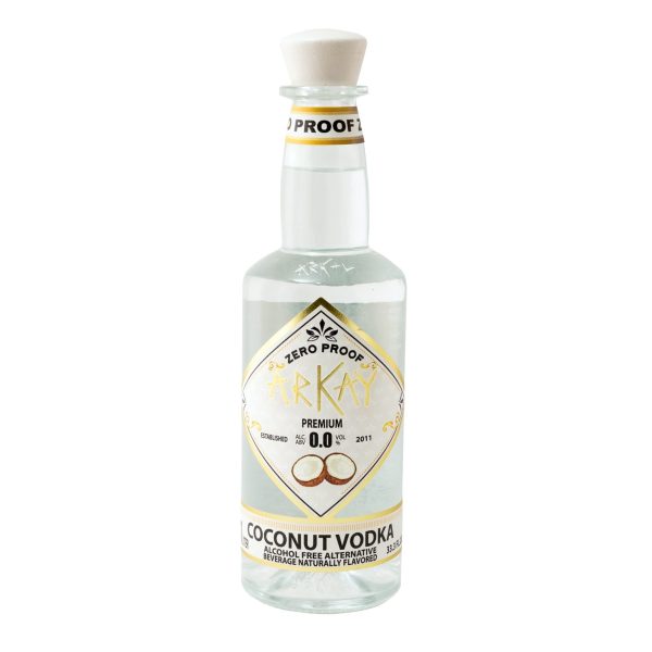 coconutVodkafotoNew.jpg Arkay Coconut Vodka Zero Proof Spirits 33.3 FL OZ / 1 Liter
